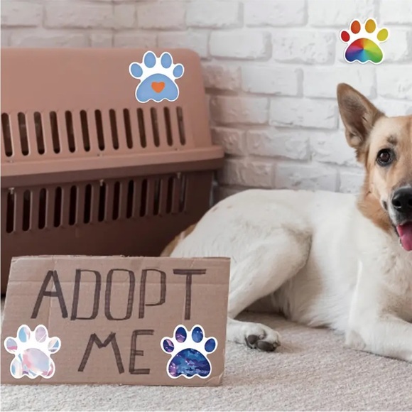 Roll of 500 Paw Print Self-Adhesive Shaped Paper Stickers - Picture 3 of 6